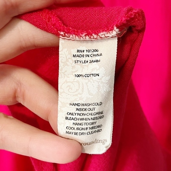 Soft Surroundings Moderne Gauze Tunic Top w/ Cutout Pink Size Small - Picture 9 of 10